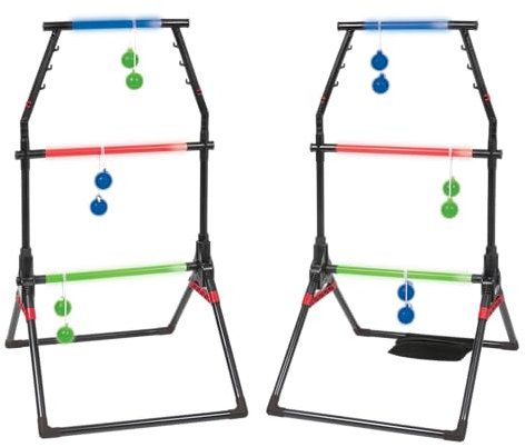 Wild Sports Light-Up Ladderball Set - LED Powered Ladder Balls Set - Includes 6 Light-up Bolos