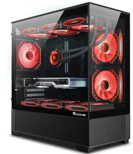 HAJAAN SuperX Gaming PC | Liquid Cooled | GeForce RTX 4060 8GB | AMD Ryzen 5 5600G | 32GB DDR4 | 1TB SSD | Windows 11 Pro | WiFi | Bluetooth - Black