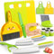 Kit Couteau sécurité de Cuisine pour Enfants - 16 Pièces Couteau Montessori Enfants pour couper et cuire des fruits ou légumes | Couteau Enfant qui ne Coupe pas, Couteaux enfants à partir de 2 ans