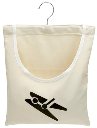 TNSLAND Sac Pince à Linge a Suspendre Sac Epingle a Linge Noir Clothes Peg Bag Panier Rangement Pince à Linge Organisateur d'épingles à Linge pour l'intérieur et l'extérieur 32 x 28cm