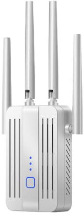 2025 Répéteur WiFi Extérieur Puissant, Extenseur WiFi 300Mbps 2.4GHz avec Port LAN, Amplificateur WiFi Facile à Configurer, Compatible avec Routeurs et Modems