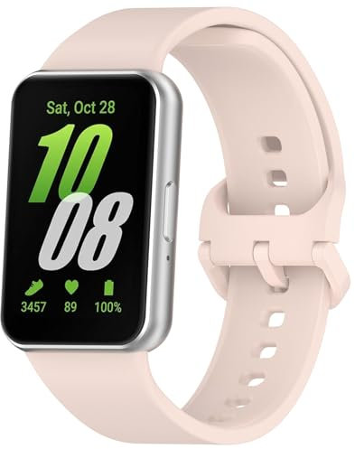 Garmcool Cinturino Compatibile per Samsung Galaxy Fit 3 Cinturini Rosa Regolabile Sportivo Ricambio Braccialetto Smartwatch per Galaxy Fit 3 SM-R390 (nessun Tracker)
