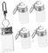 KONTONTY 5pcs Mini Glass Bottle Keychain Wishing Drift Bottles for Messages Perfume Tiny Vials for Crafts Party Favors