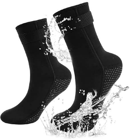 Ahaimy Neoprensocken, Tauchschuhe, Beachsocken, Beachvolleyball Socken, Wasserdichte Socken, Schwimmsocken, Neoprensocken Eisbaden, Für Schnorcheln, Surfen, Segeln, Universal Damen, Herren