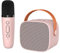 Rtauhife Bluetooth Speaker with 1 Wireless Microphone Mic Karaoke Machine Music Player for Adult and Kids Subwoofer System Pink Easy Install Easy to Use
