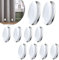 KAIYAYA 10 Pièces Aimant Puissant Poids Rideau Douche,Blanc Poids Rideau de Douche,Aimant Rond,Douche Convient pour la Fixation de Divers Rideaux,Nappe