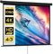HOMCOM Écran de Projection de 84 Pouces, écran vidéoprojecteur, pour Home cinéma, 4:3 4K HD, Fixation Mur ou Plafond, 181 x 8 x 138 cm, Noir