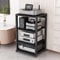 Generisch HiFi Regal Audio Rack 4 Ebenen Beweglicher Medienschrank Aufbewahrungsschrank für Plattenspieler & Stereoanlagen, 90 cm hoch