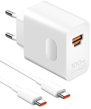 Cargador Rápido 100W Supercharge para wei con Cable USB C 6A para wei 200, Magic 60, 200 Lite, P60 Pro, Carga Rápida 88W/66W/40W con Protección y Transferencia de Datos
