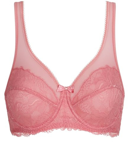 DIM Femme – Soutien-Gorge Generous Essentiel x1 | avec Armatures | Maintien Confortable | Dentelle & Tulle Transparent