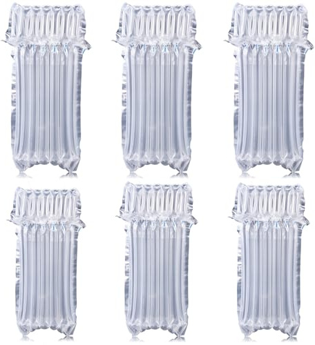 7 Pack Wine Bottle Protectors - Reusable Inflatable Air Column Bubble Bags with Pump Tool for Shockproof Packaging Safe Transportation