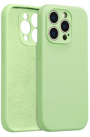 ZTOFERA Liquid Silicone Case for iPhone 15 Pro Max (6.7), Green | Anti-Scratch Soft Microfiber Lining, Fresh Solid Color, Lightweight, Full Camera Protection, Shockproof Protective Cover