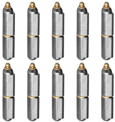 SHYYOULQE Lot de 10 charnières soudées en acier inoxydable pour fumoir de barbecue, 15,2 cm, charnière soudable pour remorque, camping-car, charnières