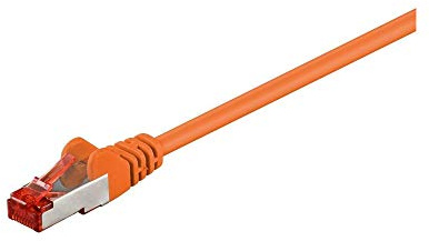 Goobay 95582 CAT 6 Patch Cable, S/FTP (PiMF), Orange, 1.5 m Length