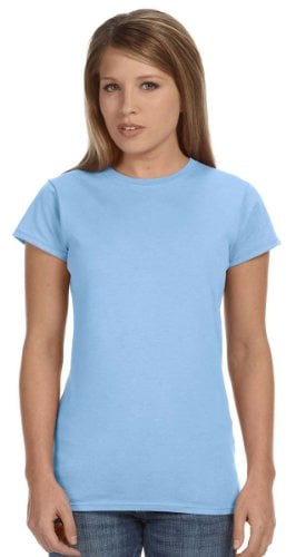 Gildan Ladies Soft Style Short Sleeve T-Shirt (2XL) (Light Blue)