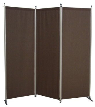Angerer Freizeitmöbel GmbH Paravent - Raumteiler & Raumtrenner Sichtschutz - Outdoor Paravent für Windschutz & Schatten auf Balkon (3-teilig, Swingtex braun)