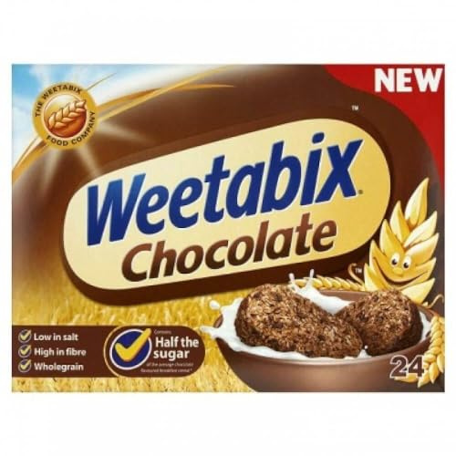Weetabix Chocolate 24 Biscuits – Chocolate Chip Wheat Breakfast – 100 percent Wholegrain & High Fibre – Source of Iron & Vitamin B1 – UK’s No.1 Cereal