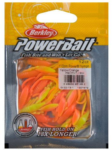 Berkley Esche Artificiali da Pesca Spinning Power Nymph 2.5 cm Yellow Orange Trota Spigola