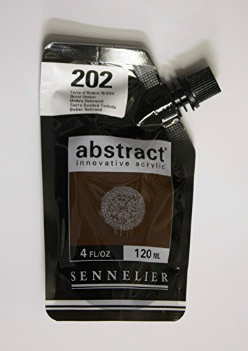 Sennelier Abstract Innovative Acrylic Artist Paint Pouch 120ml (202 Burnt Umber)
