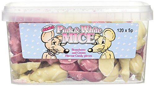 Alma Pink and White Mice (Pack of 120)
