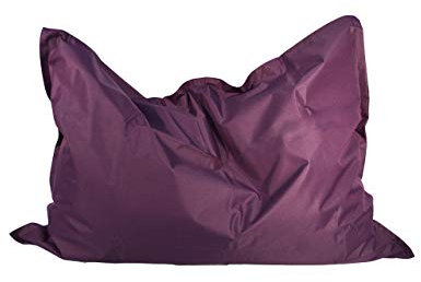 Kinzler S-10119/50 Riesensitzsack, ca. 100x140 cm, Sitzsack Outdoor Indoor, in vielen verschiedenen Farben, mit Innensack, brombeer