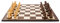 Holz-Leute Schachset Cassia Exquisit - Schachbrett & Schachfiguren gewichtet - Feld 50 - Intarsie