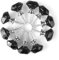 Sourcingmap Diamond Shape Crystal Glass 30mm Kitchen Cabinet Door Drawer Knob Cupboard Dresser Wardrobe Pull Handle with Screws, 10pcs Black