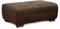 Cavadore Hocker Mavericco / Brauner Polsterhocker in Lederoptik / Industrial Style / Passend zu Big Sofa und Ecksofa Mavericco / 108 x 71 x 41 cm (BxHXT) / Mikrofaser Braun
