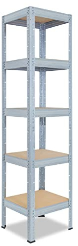 shelfplaza Pro 180x40x40cm Schwerlastregal verzinkt mit 5 Böden x 200kg | Kellerregal · Lagerregal · Metallregal · Regale für Kellerraum · Steckregal · Abstellraum Regal