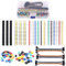 Glarks 248Pcs 40 Pin Breakaway Pin Headers and 2.54mm Circuit Board Jumper Caps with Breadboard Jumper Wire Ribbon Cables Connectors Assortment Set for Electronic Technology Arduino DIY