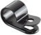 GTSE 100 Pack of Black Nylon P-Clips, 9.5mm (3/8) Diameter, Plastic Cable Clips