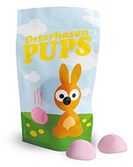 Jeweils 18 g verschiedene Marshmallows / Schaumzuckerspeckbälle (Osterhasen Pups)