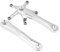 Fahrrad Kurbelgarnitur Set, 1 Paar Mountainbike 170 mm Aluminiumlegierung Einzigen Kurbelarm BCD 130mm Fahrrad Ersatzteile Zubehör für Mountainbike Rennrad Innenlager 107-110mm(Silber)