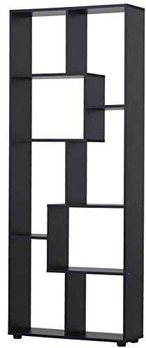HOMCOM 8-Cube Bookcase, Tall Display Shelf, Standing Storage Rack for Study Room, Living Room, 70 x 24 x 178cm, Black