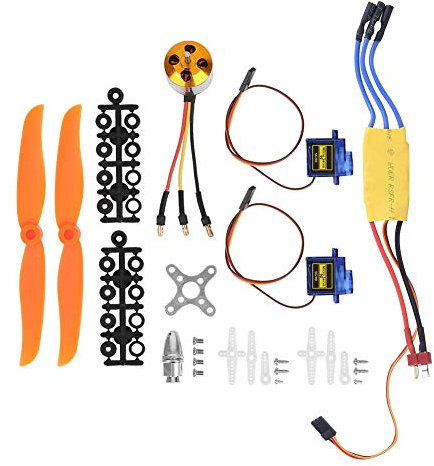 A2212 2200KV Brushless Motor 30A ESC SG90 9G Micro Servo 6035 Propeller for RC Fixed Wing Plane Accessories (2200KV Motor + 6035 Propeller + 9G Servo + 30A ESC)