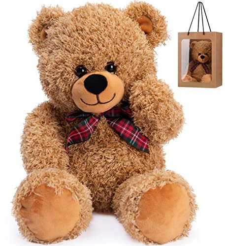 Bebamour Plüsch Bären Spielzeug Stofftierpuppe für Jungen und Mädchen Plüschspielzeug Geburtstagsgeschenk, Klassische Stoffbären für ZuhauseDekorieren,45cm,Light Brown