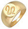 Elli Ring Damen Siegelring Schlange Kraft Symbol Chunky in 925 Sterling Silber Vergoldet