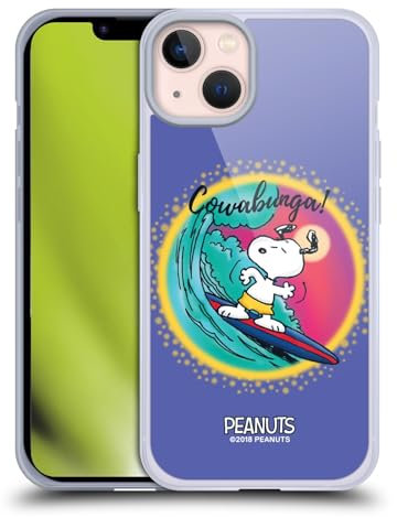 Head Case Designs Licenciado Oficialmente Peanuts Cowabunga Surf Aerógrafo Snoopy Boardwalk Carcasa de Gel de Silicona Compatible con Apple iPhone 13