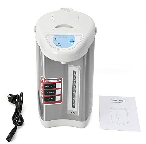 Wasserspender Heißwasserspender Thermopot Thermoskanne Dispender Edelstahl 750W 4L für Schule Zuhause Büro Hotel Grau