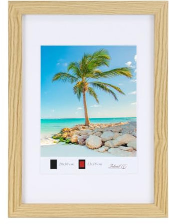 Holz Bilderrahmen Plexi Lifestyle Foto Rahmen Collage Wanddeko Poster HR25: Farbe: Natur | Format: 40x60
