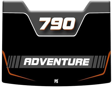 Paraserbatoio.it Aufkleber mit 3D-Effekt, Tankschutz, Harz, kompatibel mit KTM 790 Adventure - Tankpad Schwarz v2