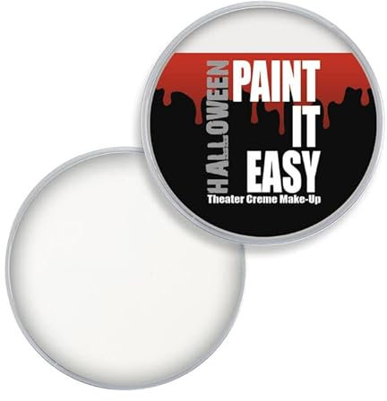 NEU PAINT IT EASY Theater Creme-Make-Up, Schminke auf Fettbasis, 25g, Halloween-Weiss