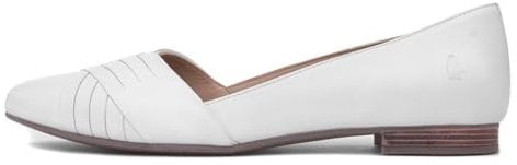 Hush Puppies Women's Marley Ballerina Ballet Flat, White, 6 UK