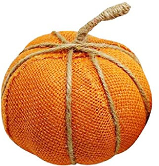 Generic 1 Stück Karierter Stoff Künstliche Kürbisse Festival Sackleinen Kürbisse Halloween Sackleinen Kürbisse Für Hochzeit im Herbst Thanksgiving Halloween Dekoration Neon Christbaumschmuck