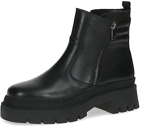 CAPRICE 9-25431-41, Botines de tacón con cordones para Mujer, Negro (Black Nappa), 37 EU