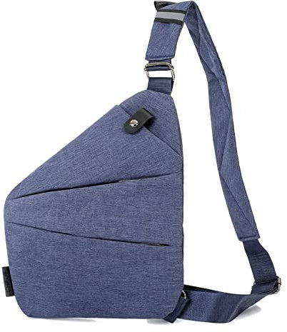 Niumike Persönliche Flex-Tasche, Anti-Dieb, schlanke Schultertasche, modische Tasche, Umhängetaschen, Schulterrucksack, Geldbörse für Damen und Herren, Blau