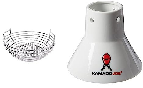 Kamado Joe® Stainless Steel Charcoal Basket Grill Accessory for Joe Jr™ & KJ-CS Ceramic Chicken Cooking Stand
