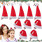 Seasboes 10 Stück Haarspangen Weihnachten, Mini Weihnachtsmütze Haarspangen, Rot Santa Hut Haarklammern, Weihnachten Haarschmuck Kinder, Santa Hut Haarspangen Haarnadeln Kinder und Erwachsene