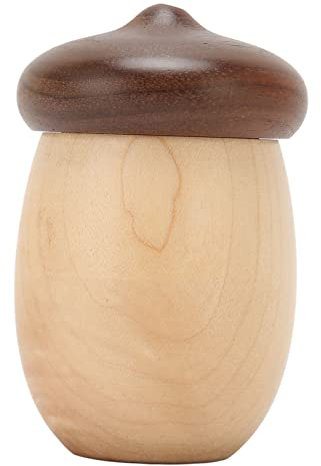 Restokki Eichelförmiger Zahnstocherhalter – 8 Cm Hoch, Runder Dekorativer Zahnhalter, Umweltfreundlicher Zahnstocherspender aus Holz Für Büro Und Restaurant