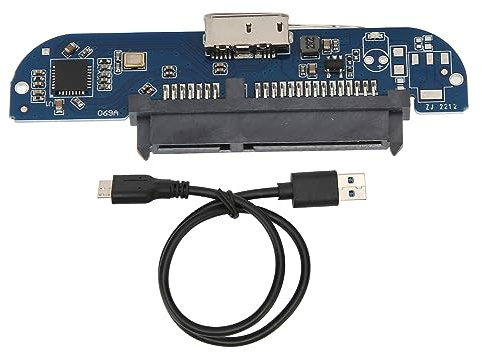 Septpenta USB3.0 zu Sata 2, 5 Zoll HDD SSD Adapter, Kompatibilität für Mechanische/Solid State Laufwerke mit 2, 5 Zoll 7/9, 5/12, 7/15 mm Sata Schnittstelle, Plug and Play, mit LED Statusanzeigen